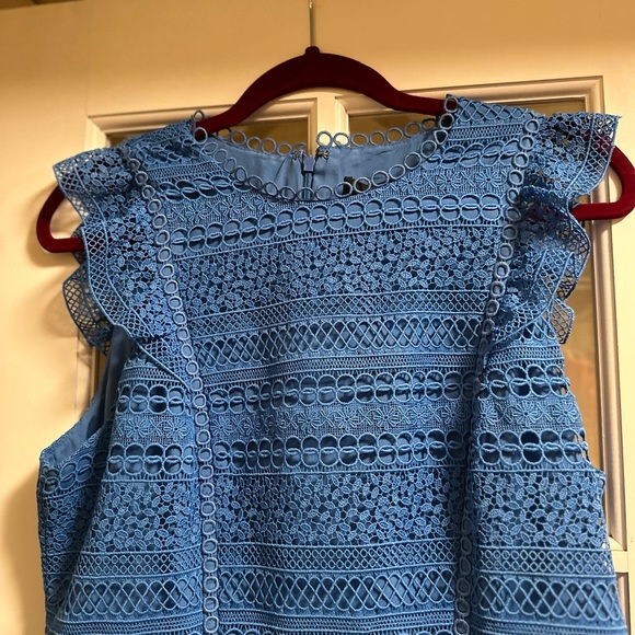 J. Crew Lace Blue Dress - Picture 5 of 6